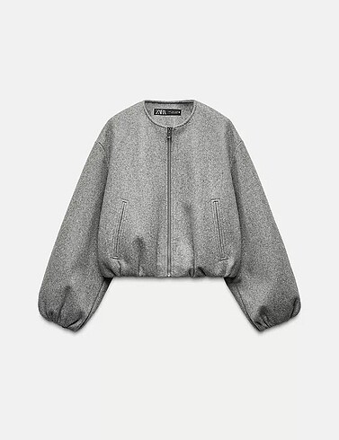 Zara elastik kenarlı yumuşak bomber