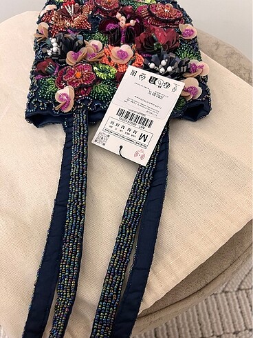 Beden çeşitli Renk Zara boncuklu çanta