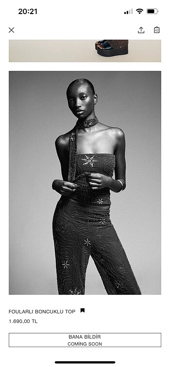 Zara Zara buncuklu foularlı buluz