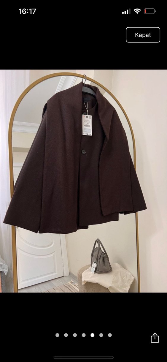 Zara yün kısa kaban - Görsel 5