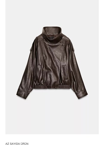 Zara Suni Deri Ceket - Görsel 4