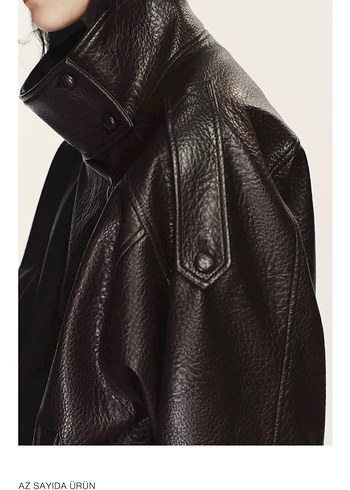 Zara Suni Deri Ceket - Görsel 3