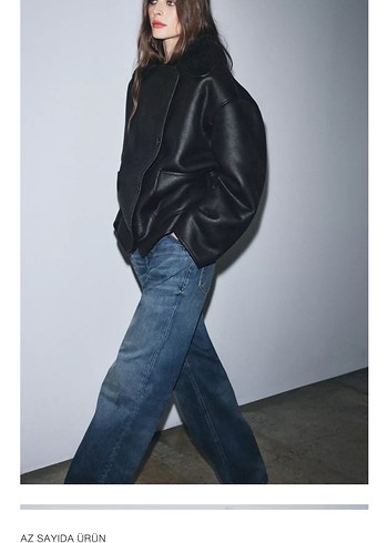 Zara çift taraflı zw koleksiyonu ceket - Görsel 4