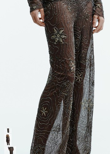 Zara boncuklu pullu pantolon - Görsel 3