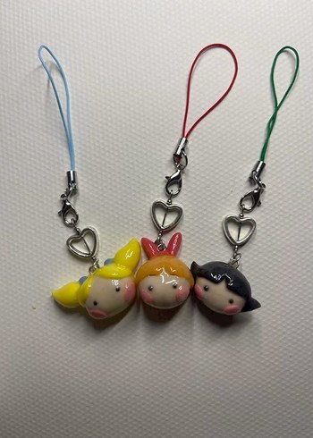 Powerpuff girls Couple BFF charm anahtarlık
