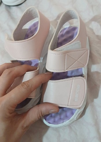 Kız Çocuk Pudra Pembe Cırtcırtlı Terlik