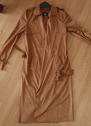 camel rengi nubuk trenchcoat 