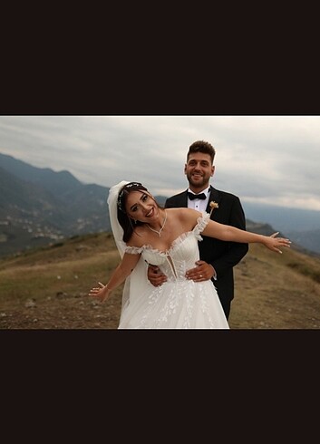 38 Beden beyaz Renk Gelinlik