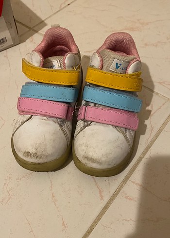 Kız Çocuk Pastel Renkli Cırtlı Spor Ayakkabı 24 numara isikli - Görsel 4