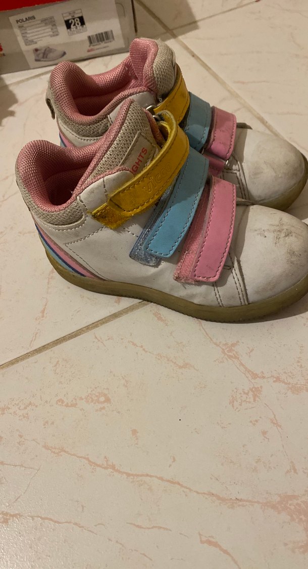 Kız Çocuk Çok Renkli Cırt Cırtlı Spor Ayakkabı vicco 25 numara - Görsel 4