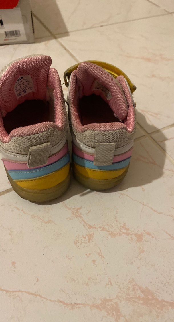 Kız Çocuk Çok Renkli Cırt Cırtlı Spor Ayakkabı vicco 25 numara - Görsel 3