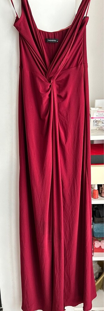 34 Beden bordo Renk Elbise