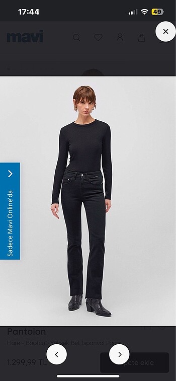 Mavi Jeans Mavi Maria Siyah Jean