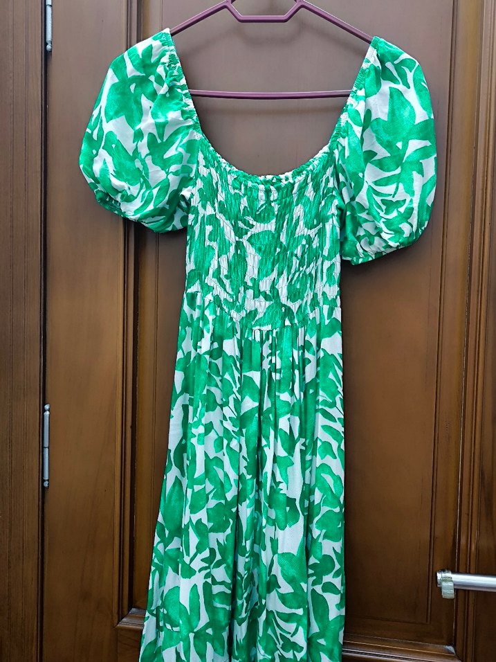 Yeşil Bohem Kadın Elbise - Görsel 4