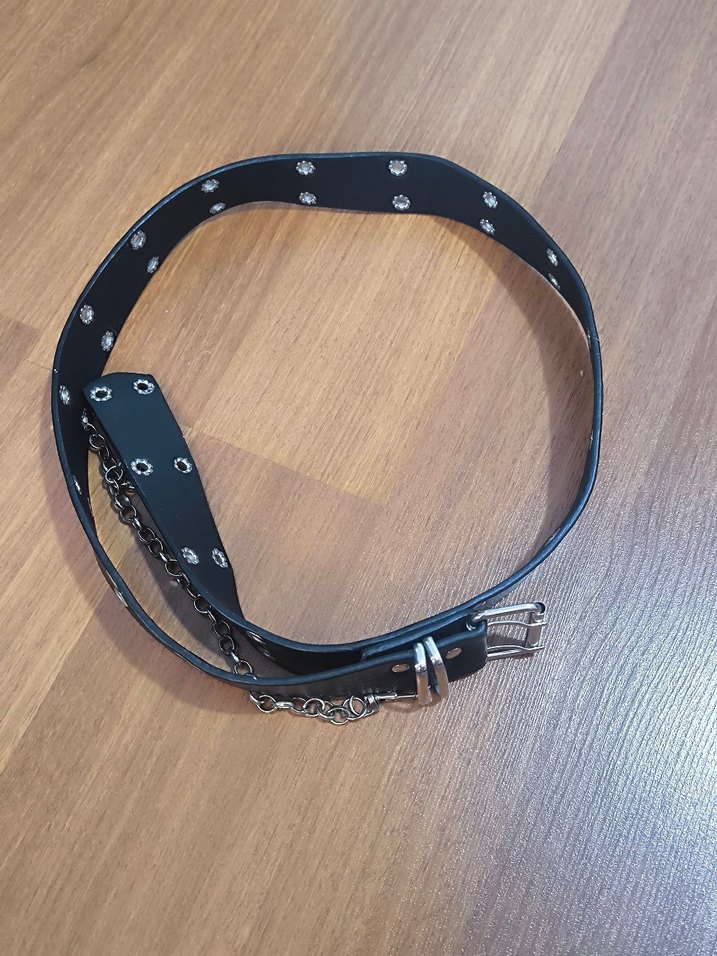 Deri Tokalı Kadın İkili Kemer beyaz-siyah - Görsel 5