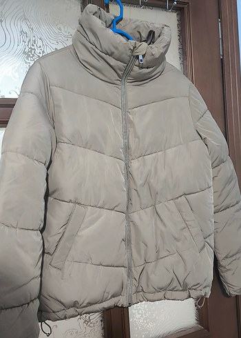 Bej Fermuarlı Kadın Kışlık Mont - Görsel 7