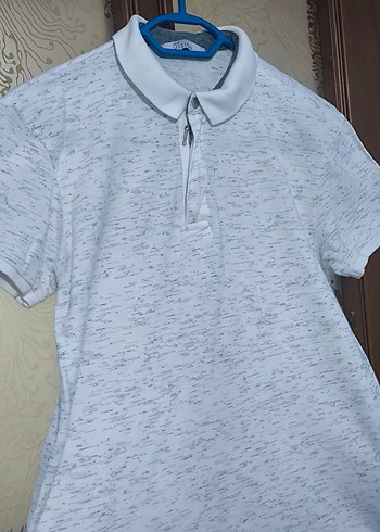 Fermuarlı Beyaz Erkek Polo Tişört - Görsel 2
