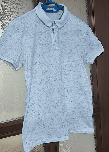 Fermuarlı Beyaz Erkek Polo Tişört - Görsel 3