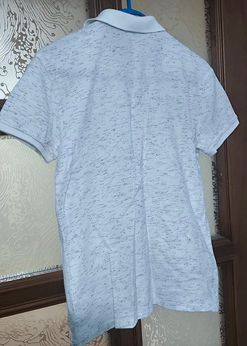 Fermuarlı Beyaz Erkek Polo Tişört - Görsel 5