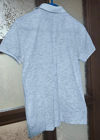 Fermuarlı Beyaz Erkek Polo Tişört - Görsel 6