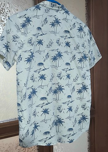 Beyaz Baskılı Kısa Kollu Erkek Çocuk Gömlek - Görsel 4