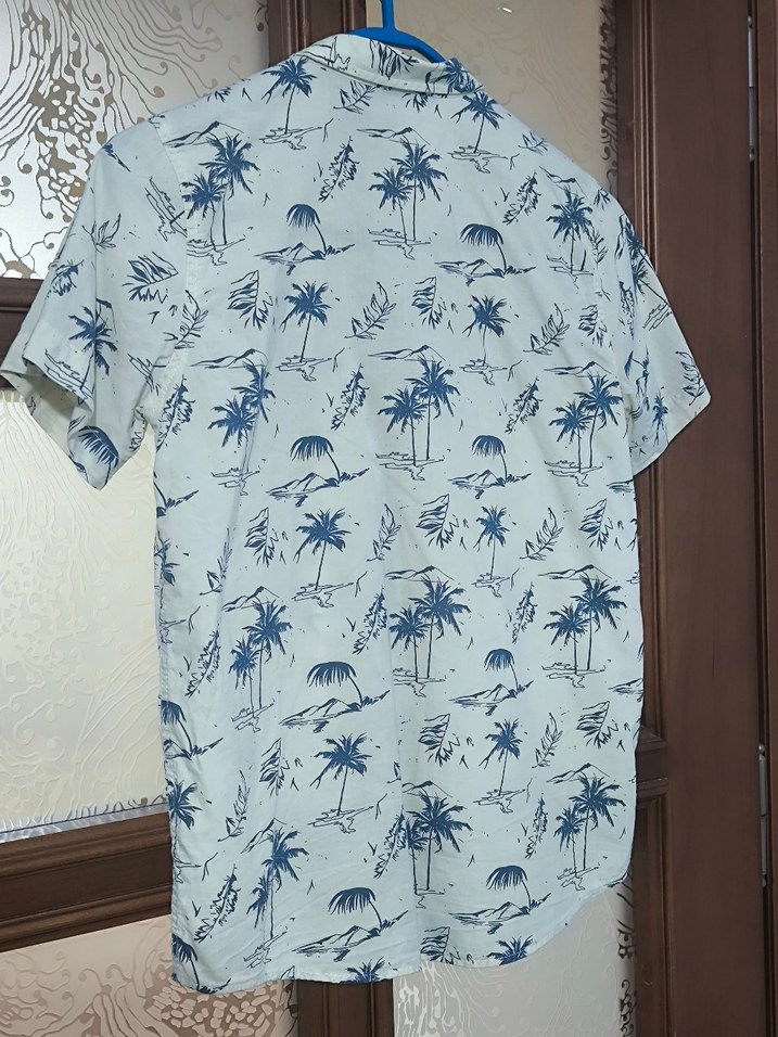 Beyaz Baskılı Kısa Kollu Erkek Çocuk Gömlek - Görsel 3