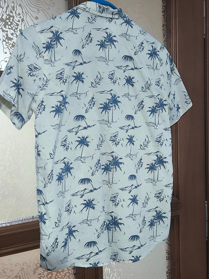 Beyaz Baskılı Kısa Kollu Erkek Çocuk Gömlek - Görsel 4