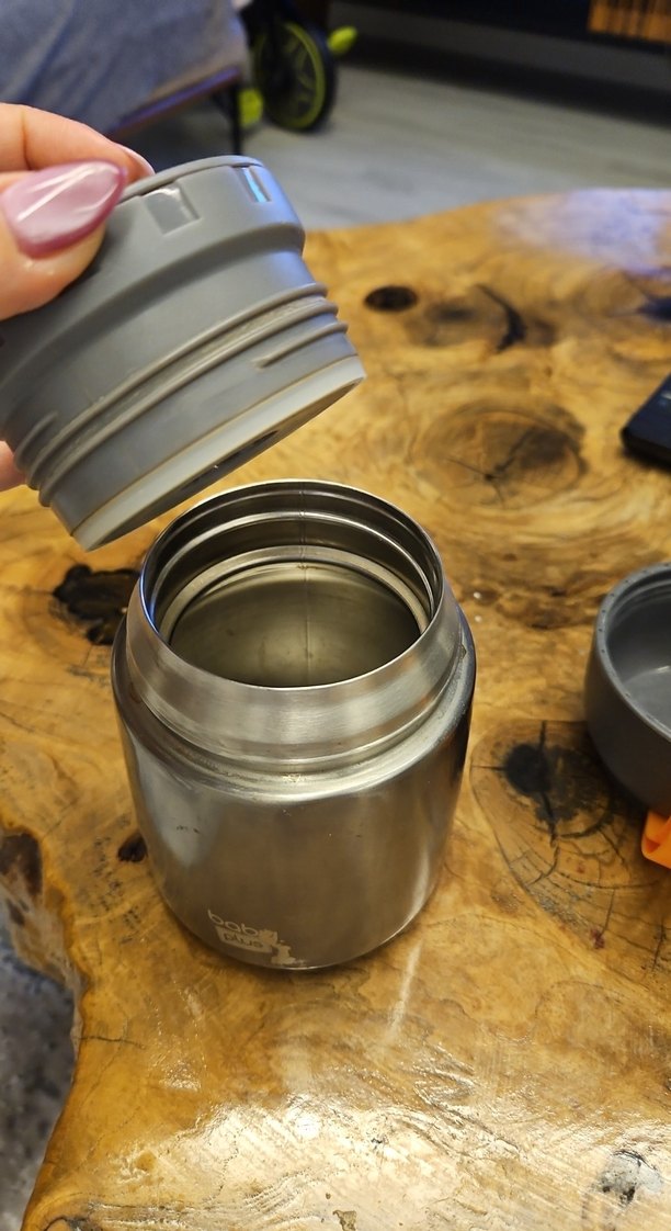 Gri Çocuk Termos Şişesi - Görsel 2