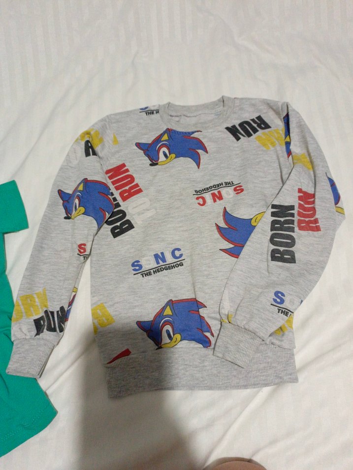 Uzun Kollu Renkli Baskılı Erkek Tişörtü - Görsel 2