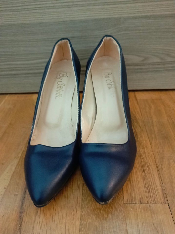 Klasik lacivert Stiletto Kadın Ayakkabı - Görsel 2