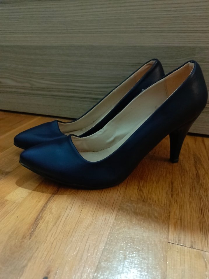 Klasik lacivert Stiletto Kadın Ayakkabı - Görsel 3