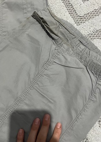 Diğer Gri Kadın Kemerli Rahat Kesim Pantolon