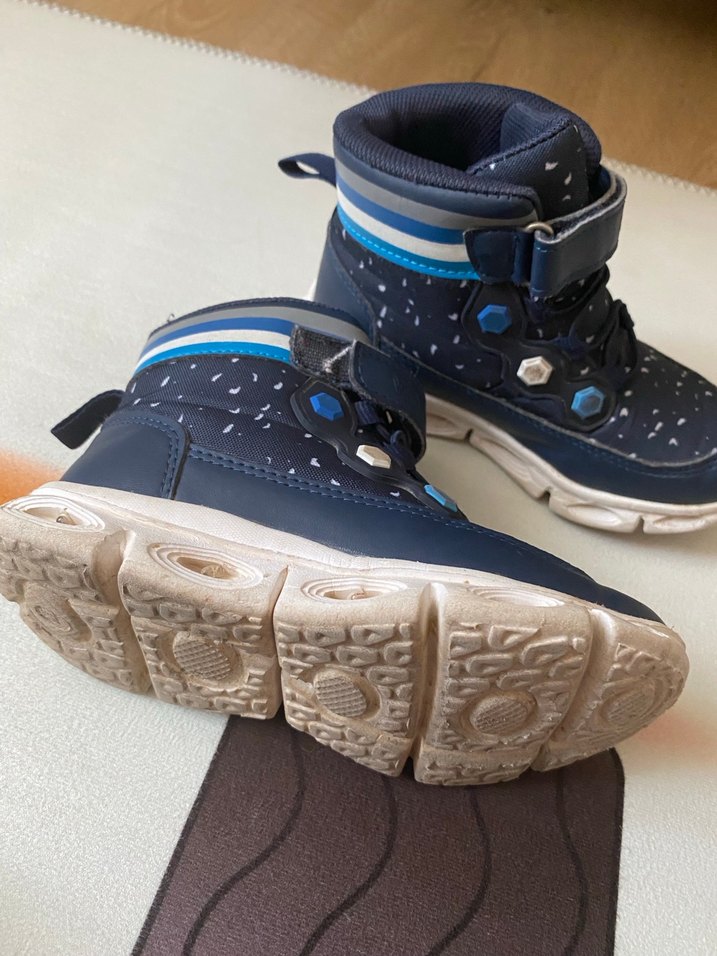 Erkek Çocuk Lacivert  Desenli Bot - Görsel 2