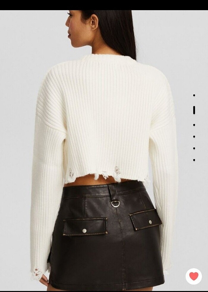 Bershka distressed kazak - Görsel 3