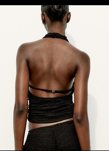 Zara Zara halter yaka dokulu top