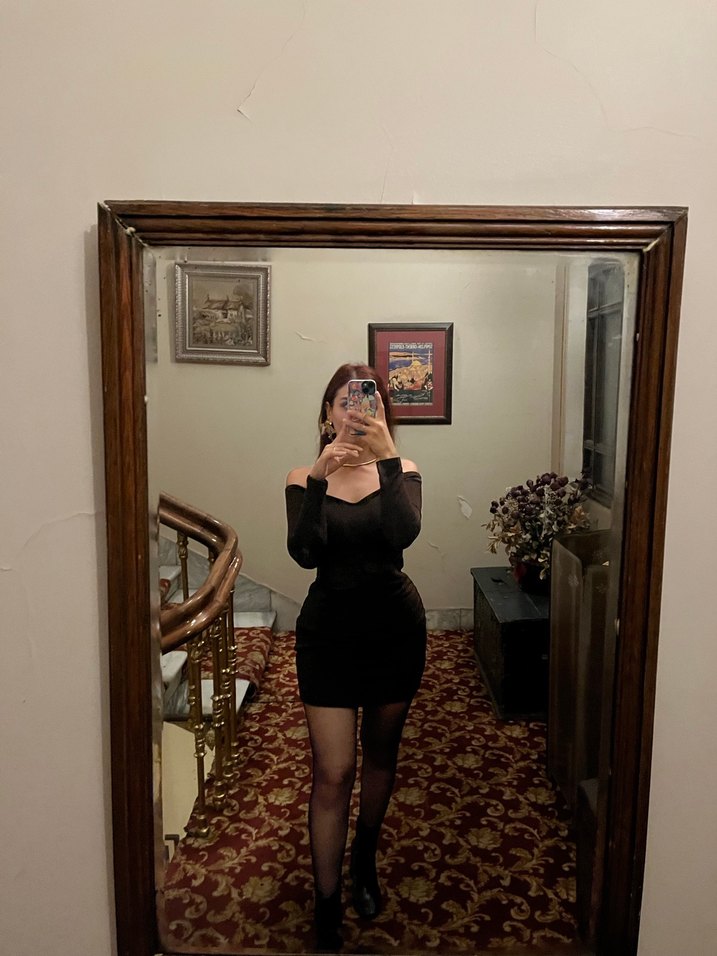 Kahverengi Deri Straplez Mini Elbise - Görsel 2