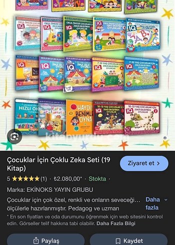 Çocuklar İçin Çoklu Zeka Seti - 25 adet falan