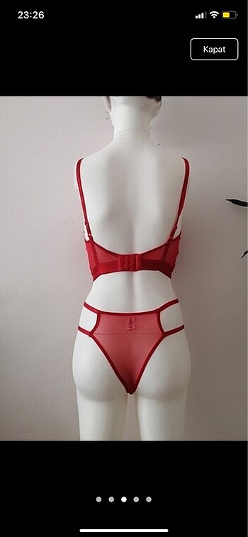 s Beden Kırmızı bralet takım