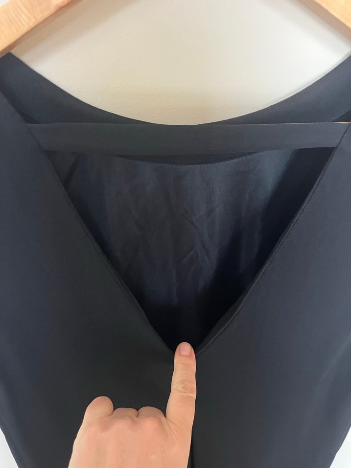 Siyah basic elbise astarlıdır - Görsel 3