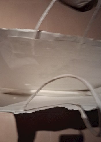 Baskılı Beyaz Kadın Kağıt Çanta - Görsel 5