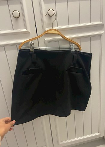 Bershka Siyah Süet Midi Mini Etek