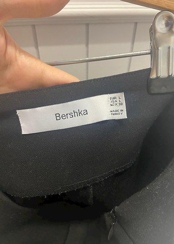 l Beden Siyah Süet Midi Mini Etek