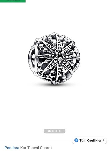 Pandora kar tanesi charm