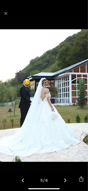 s Beden beyaz Renk Vakko gelinlik