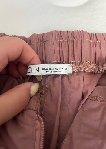 40 Beden kahverengi Renk Kadın paraşüt pantolon