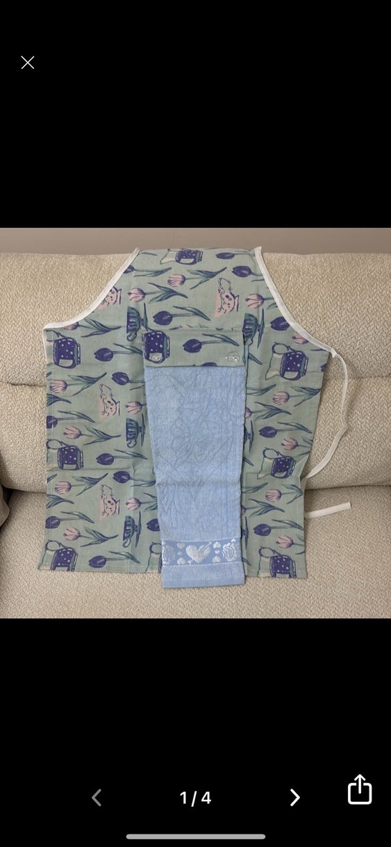 Mavi Baskılı Mutfak Önlüğü - Görsel 4