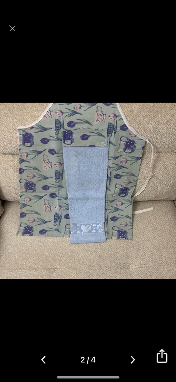 Mavi Baskılı Mutfak Önlüğü - Görsel 3