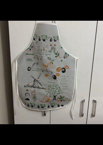 Baskılı Gri Mutfak Önlüğü - Görsel 4