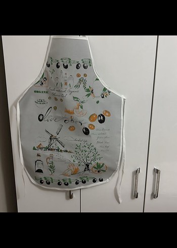 Baskılı Gri Mutfak Önlüğü - Görsel 3