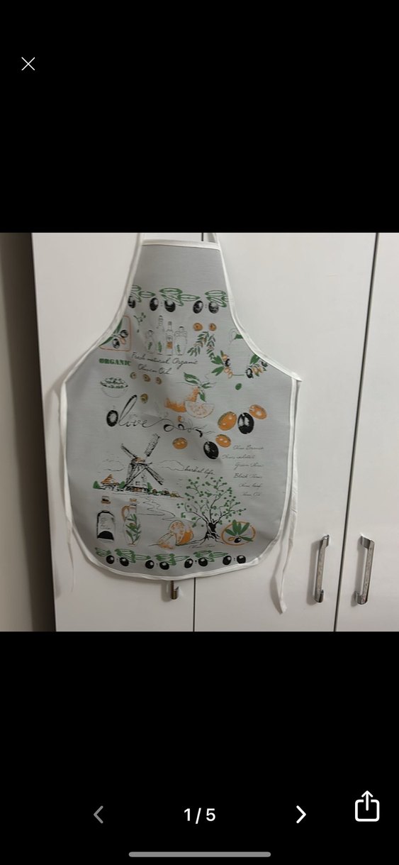 Baskılı Gri Mutfak Önlüğü - Görsel 4